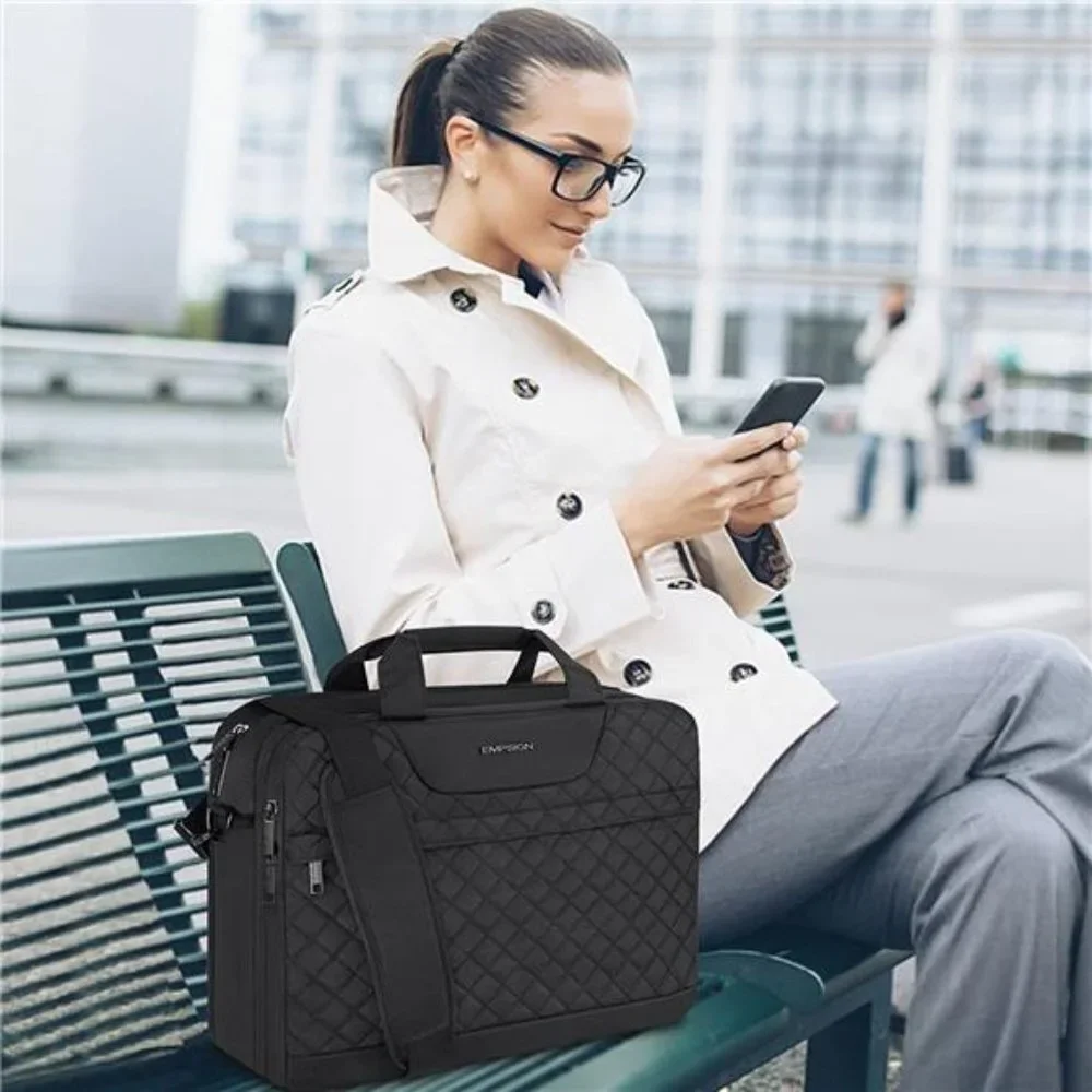 17.3 Inch Laptop Bag, Large Capacity Expandable Briefcase for Women & Men